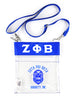 Zeta Phi Beta Clear Crossbody Bag