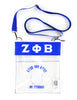 Zeta Phi Beta Clear Crossbody Bag