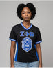 Zeta Phi Beta Fitted Football Jersey Black
