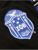 Zeta Phi Beta Long Sleeve Glitter Football Jersey Black
