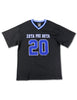 Zeta Phi Beta Oversize Chenille Football Jersey Black