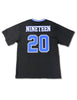 Zeta Phi Beta Oversize Chenille Football Jersey Black