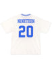 Zeta Phi Beta Oversize Chenille Football Jersey Ivory