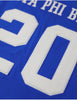 Zeta Phi Beta Oversize Chenille Football Jersey Blue