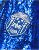 Zeta Phi Beta Sequin Jacket Blue