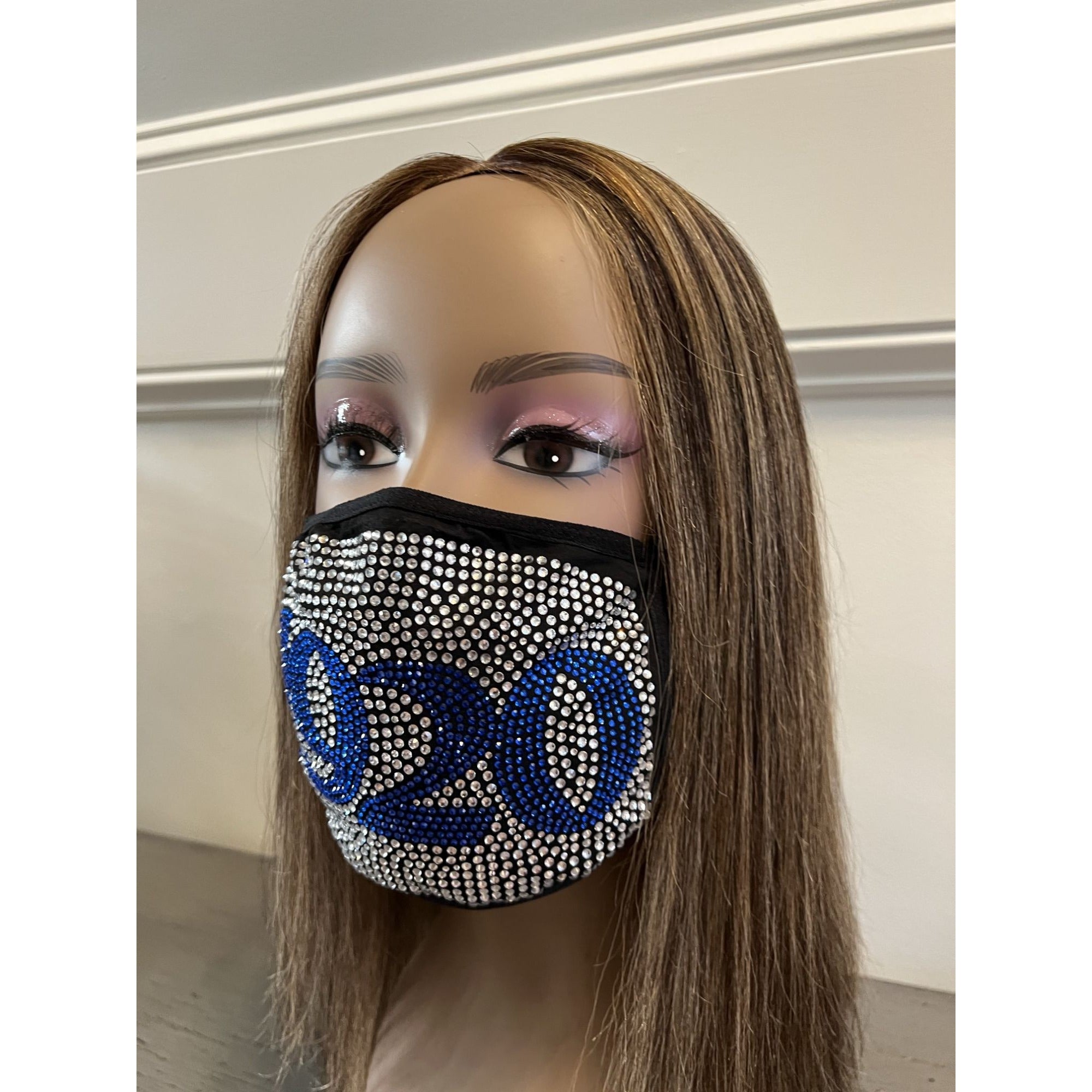 Zeta Phi Beta 1920 Full Rhinestone Bling Face Mask Clear – D9 Greeks