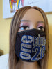 Zeta Phi Beta 1920 Rhinestone Bling Face Mask Blue