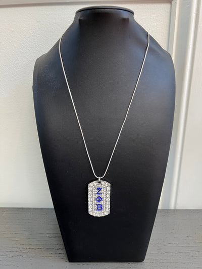 Zeta Phi Beta Full Rhinestone Dog Tag