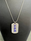Zeta Phi Beta Full Rhinestone Dog Tag