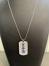 Zeta Phi Beta Full Rhinestone Dog Tag