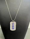 Zeta Phi Beta Full Rhinestone Dog Tag