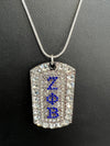 Zeta Phi Beta Full Rhinestone Dog Tag
