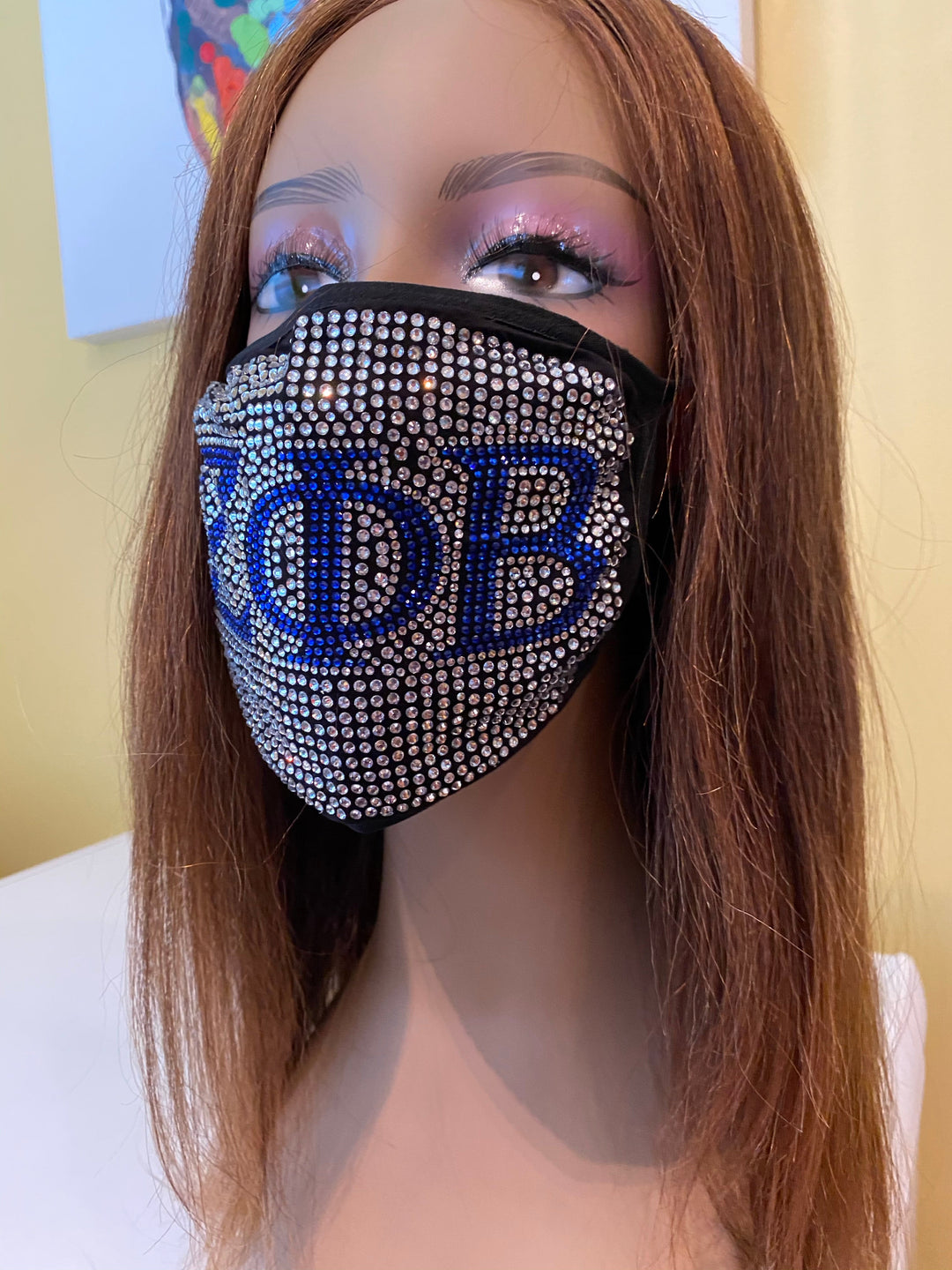 Zeta Phi Beta Full Rhinestone Face Mask Clear – D9 Greeks