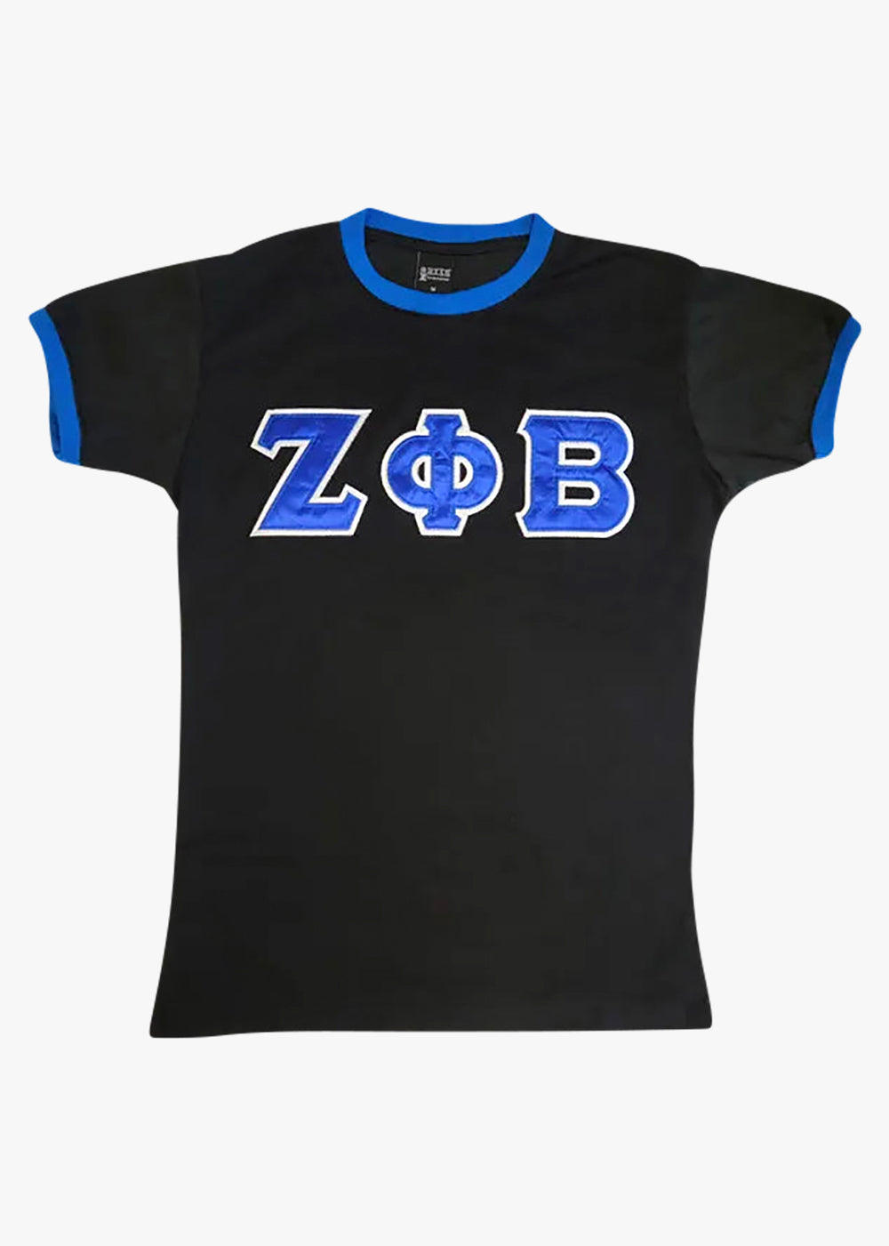 Zeta Phi Beta Ringer T-Shirt Black