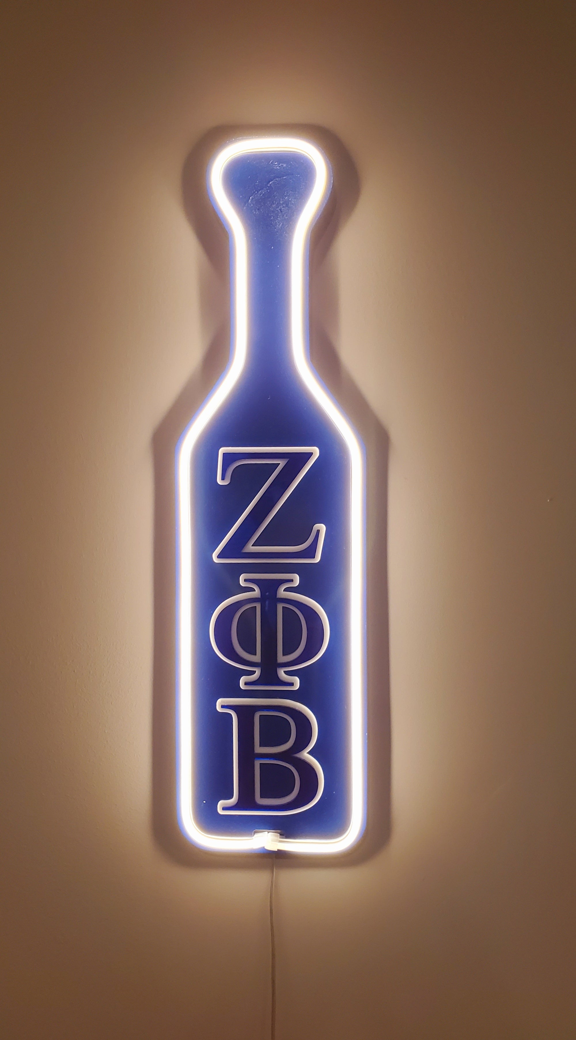 Zeta Phi Beta LED Wooden Paddle