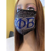 Zeta Phi Beta Black Face Mask - Sprinkle Bling Face Mask - D9 Greeks