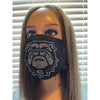 University of Georgia Bulldogs Bling Rhinestone Face Mask Washable Reusable Bulldog