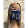 Zeta Phi Beta Blue Face Mask - 1920 Rhinestone Bling Mask - D9 Greeks
