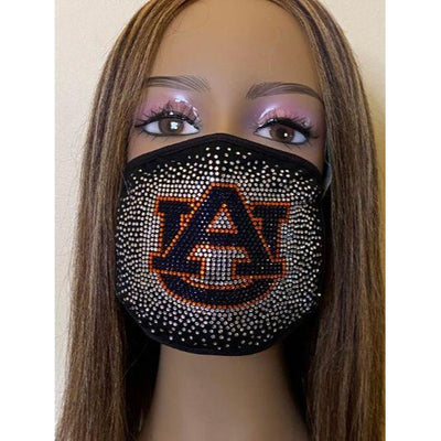 Auburn University Tigers Rhinestone Bling Face Mask