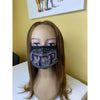 Sigma Gamma Rho BLACK Face Mask - Sprinkled Bling Mask - D9 Greeks