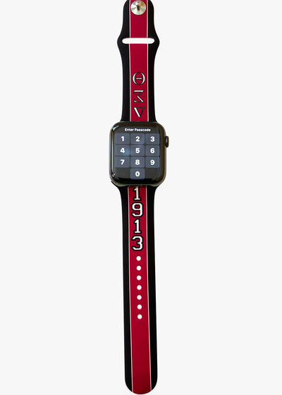 Delta Sigma Theta Apple Watch Band Size 42/44/45 MM Black