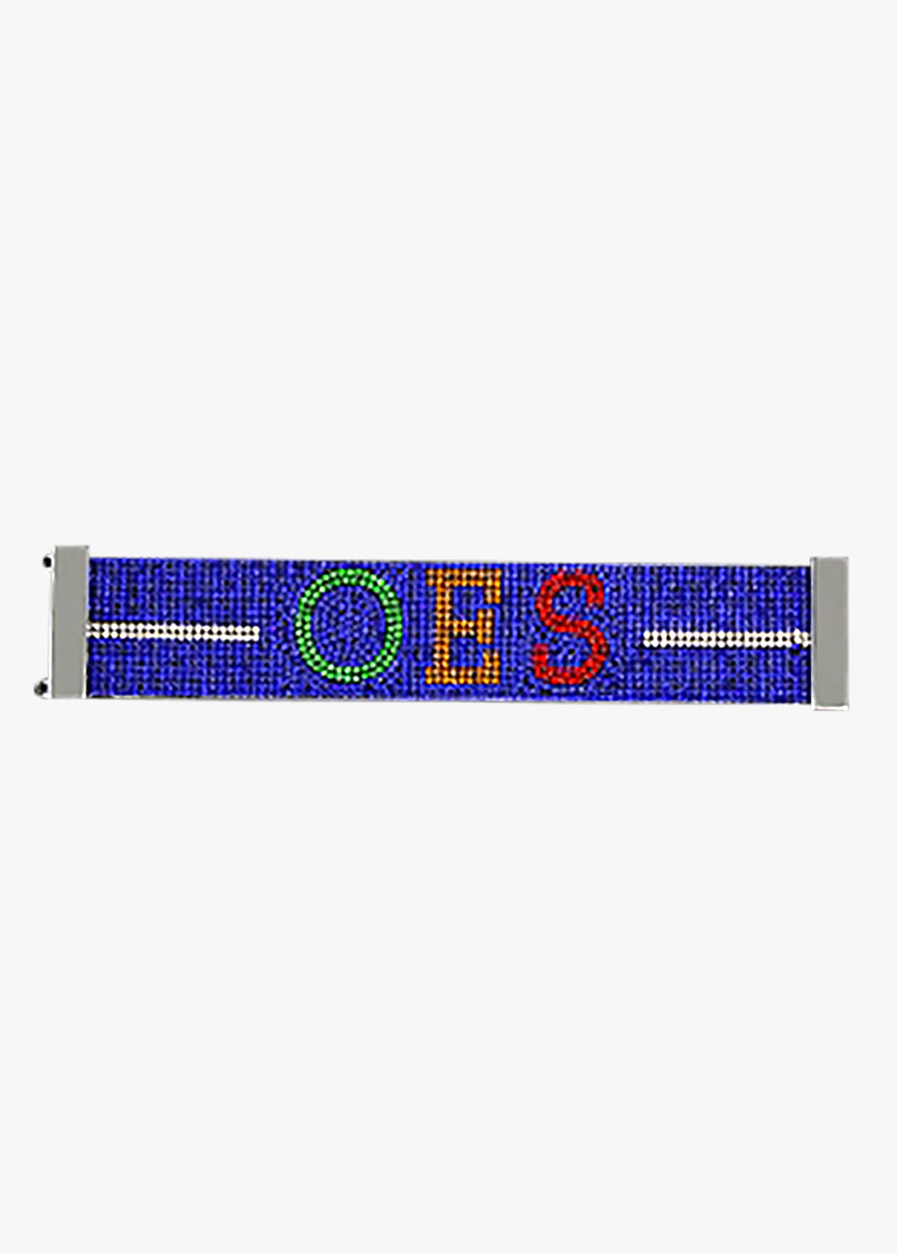 OES Eastern Star Austrian Crystal Cuff Bracelet Blue