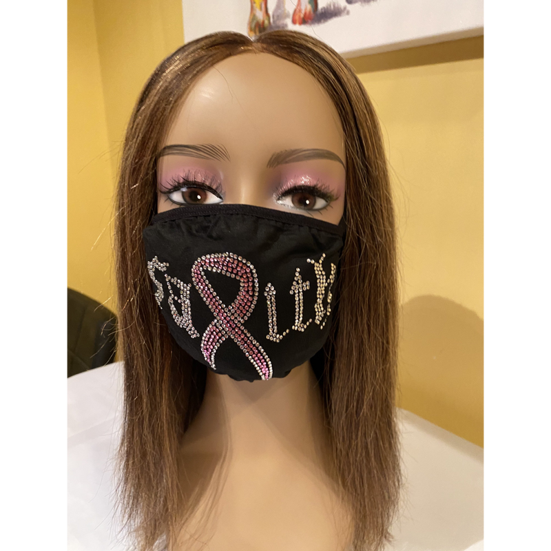 Breast Cancer Awareness Faith Face Mask