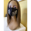 Black Lives Matter Mask with Fist Clear Crystal Adjustable Ear Loops