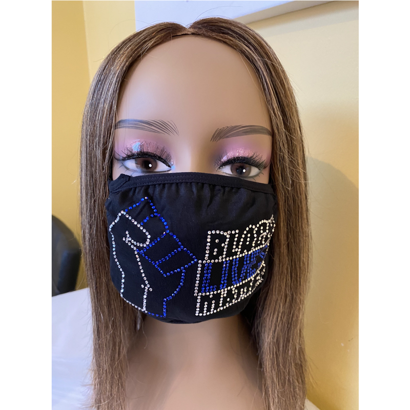 Black Lives Matter Mask Blue