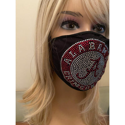 University of Alabama Crimson Tide Bling Face Mask with Filter