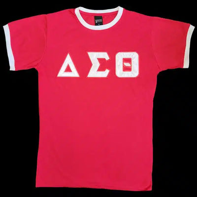 Delta Sigma Theta Ringer T-Shirt Red
