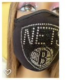 Brooklyn Nets Rhinestone Bling Face Mask Washable