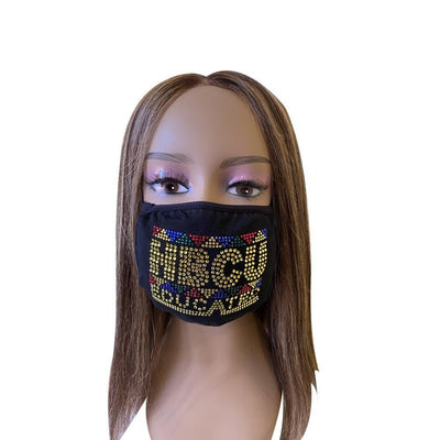 HBCU Educated Bling Face Mask Multicolor