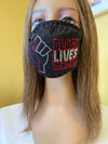 Black Lives Matter Red Rhinestone Bling Face Mask | Simply For Us