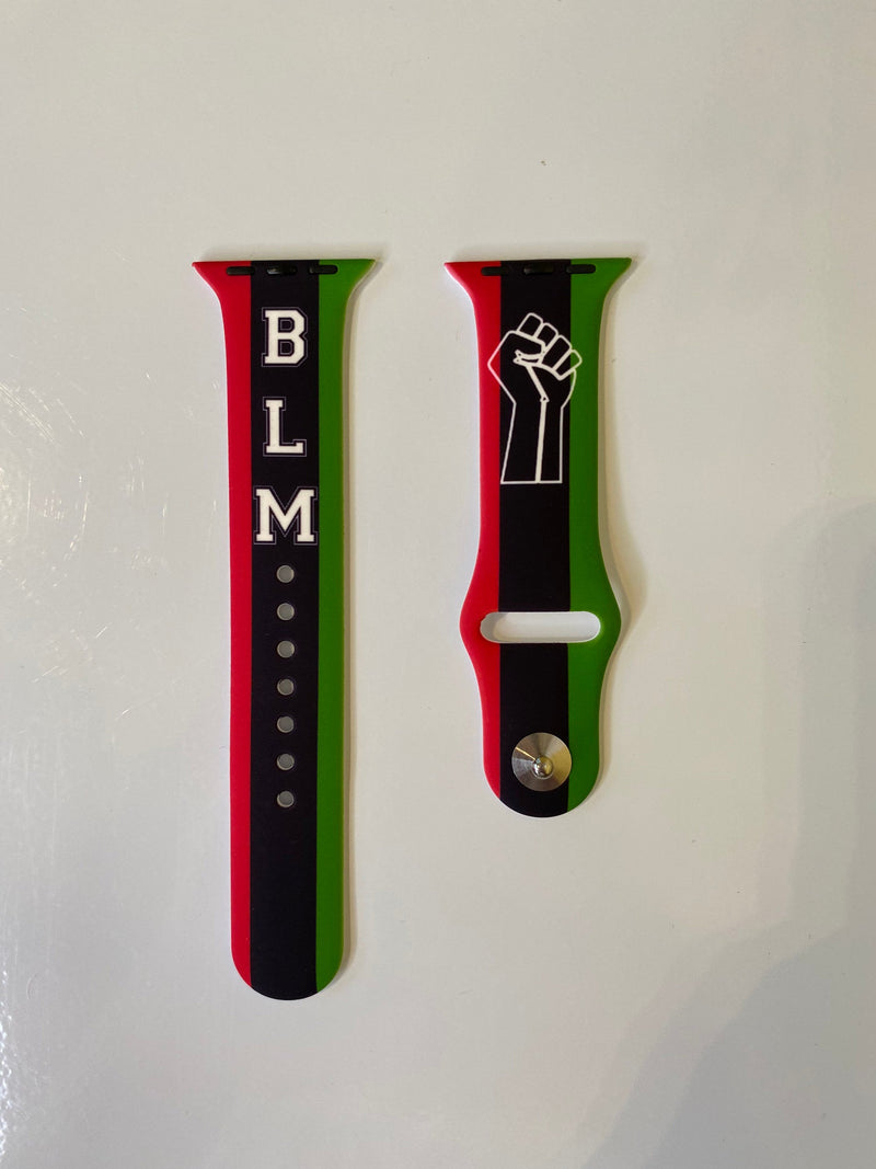 Black Lives Matter Silicone Apple Watch Band Size 42/44 MM