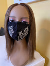 Black Lives Matter Mask with Fist Crystal Adjustable Ear Loops | Simply For Us