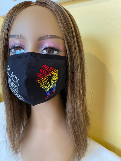 Black Lives Matter Gay Pride Rainbow Mask | Simply For Us