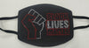 Black Lives Matter Red Rhinestone Bling Face Mask | Simply For Us