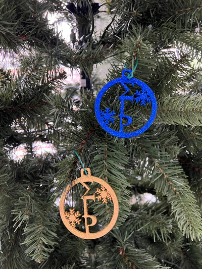 Sigma Gamma Rho Bling Glitter Christmas Ornaments