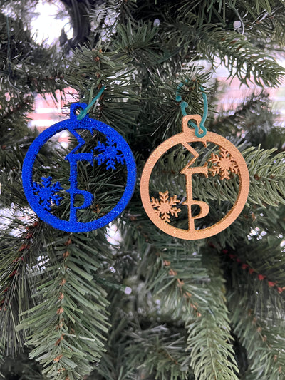 Sigma Gamma Rho Bling Glitter Christmas Ornaments