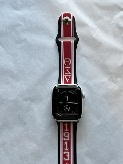 Delta Sigma Theta Apple Watch Band Size 42/44/45 MM Black