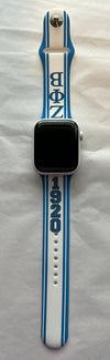 Zeta Phi Beta Silicone Watch Band - White Apple Watch Band - D9 Greeks