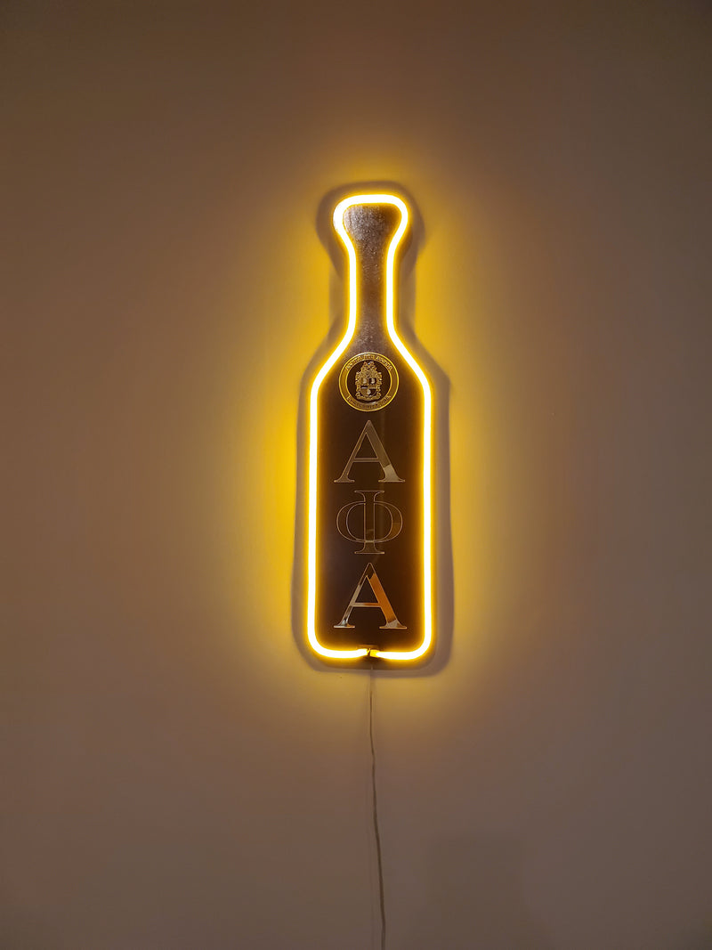 Alpha Phi Alpha LED Wooden Paddle