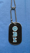 Phi Beta Sigma Double Side Dog Tag Necklace