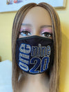 1920 Rhinestone Bling Mask - Zeta Phi Beta Face Mask