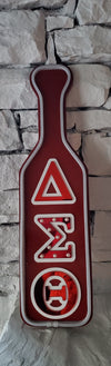 Delta Sigma Theta LED Wooden Paddle Red