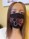 Nurse Heart Bling Face Mask