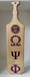 Omega Psi Phi Wooden Paddle Gold