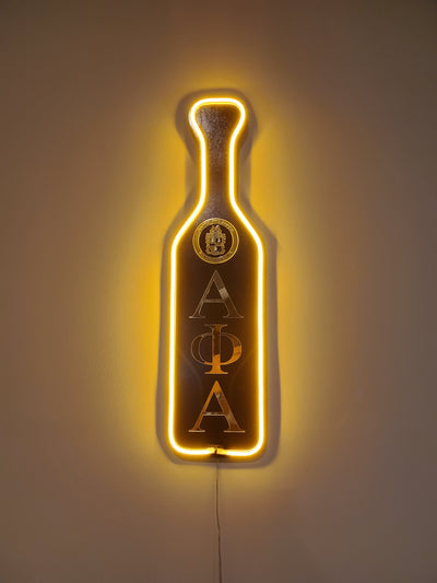 Alpha Phi Alpha LED Wooden Paddle