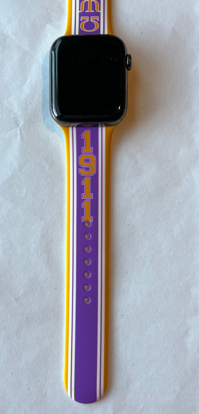 Omega Psi Phi Apple Watch Band Purple Size 42/44/45 mm